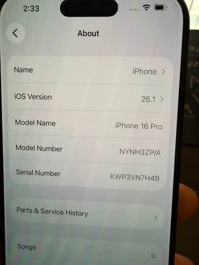 iphone 16 pro 256gb PTA approved in 10/10 condition
