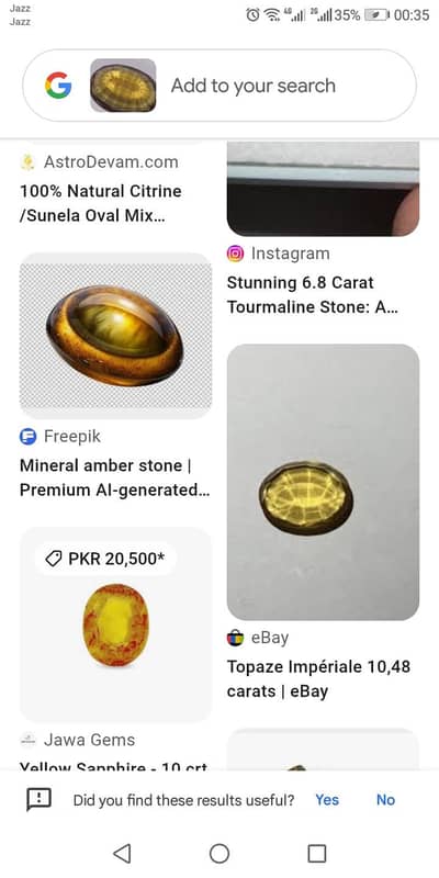 original cat eye stone and original aquarium blue stone