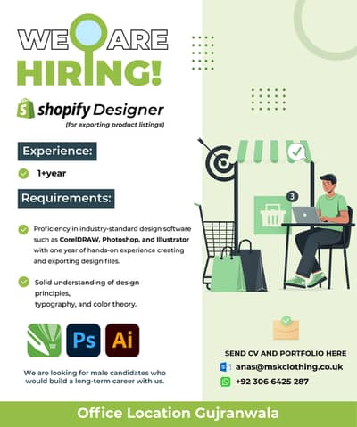 We are hiring a creative Graphic Designer with strong skills in Photos