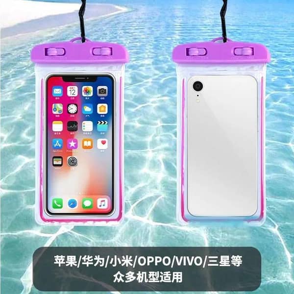 Universal Transparent Waterproof Bag for Mobile Phones – Three-Layer Seal, 6 Inch Dry Bag for Beach, Swimming, Diving, and Fishing