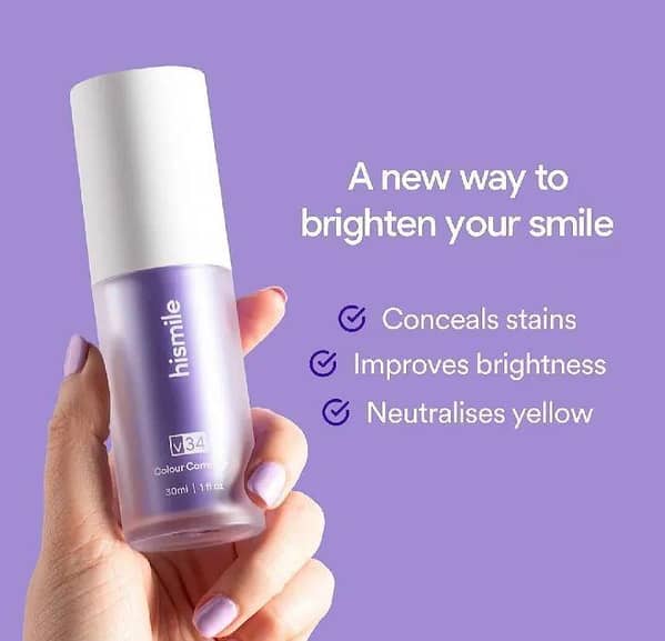 Hismile V34 Purple Whitening Toothpaste Remove Stains Reduce Yellowing Care For Teeth Gums Fresh Breath Brightening Teeth  Bought 1306