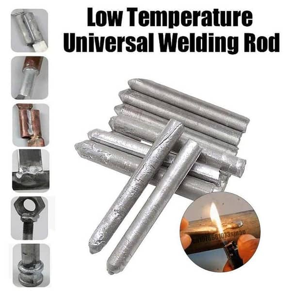 3 Pc Low-Temperature Welding Rods for Stainless Steel, Copper, Aluminum, Iron – Easy Melt Repair Kits