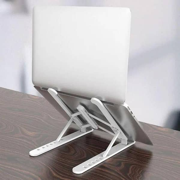 New High-Quality Adjustable Portable Laptop Stand for Desk – Foldable, Non-Slip ABS Plastic