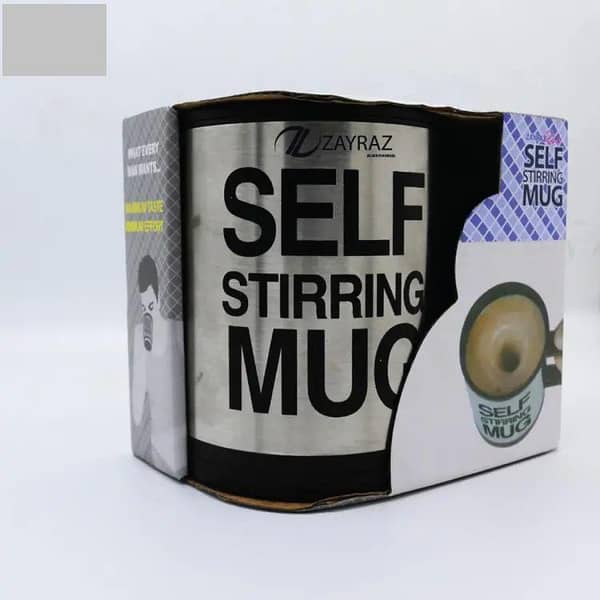 Self Stirring Coffee Mug Cup – Electric Stainless Steel, Automatic Self-Mixing, Spinning Mug for Home, Office, and Travel