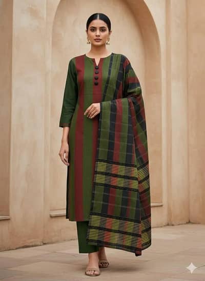 پیس گرین سوئس لان پرنٹڈ سوٹ – صرف 1999 روپے میں | محدود اسٹا ک پیس3