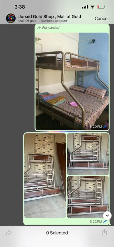 Heavy Duty Metal Bunk Bed – Strong & Spacious – Used