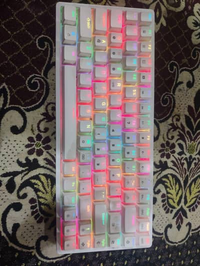 84 Keys Wireless mechanical keyboard Full rb modes red switches