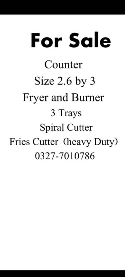 counter size 2.6 by 3