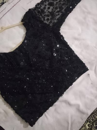 ready to wear Black pure saree with blouse