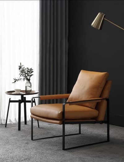 Custom Industrial Chair & Coffee Table Set – Like New