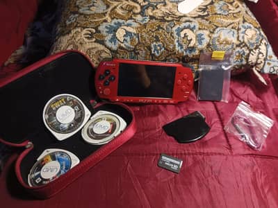 Psp 3000 black n red colour