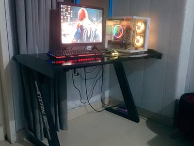 Complete Setup With Table Monitor and Accessories