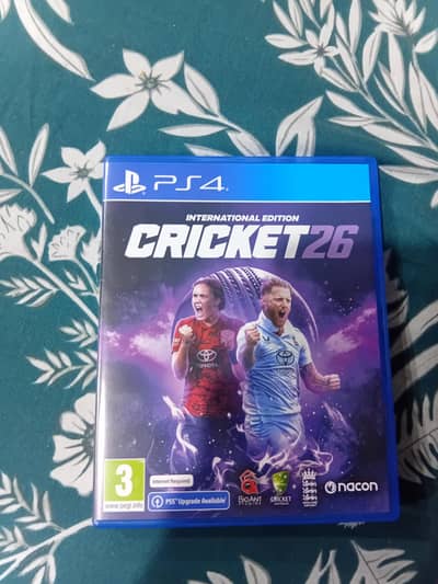 cricket 26 ps4 just like new