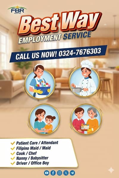 Maids / House Maids / cook / House chef / Baby Sitter maid available