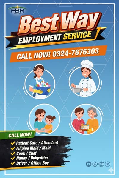 Maids / House Maids / cook / House chef / Baby Sitter maid available