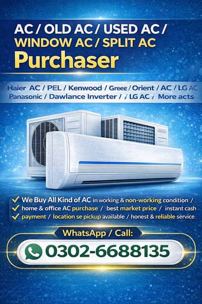 Old Ac Purchaser, Window Ac, Chiller Ac etc