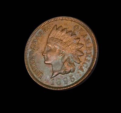 USA 1895 INDIAN HEAD ONE CENT OLD COIN, ANTIQUE ONE PENNY RARE COIN