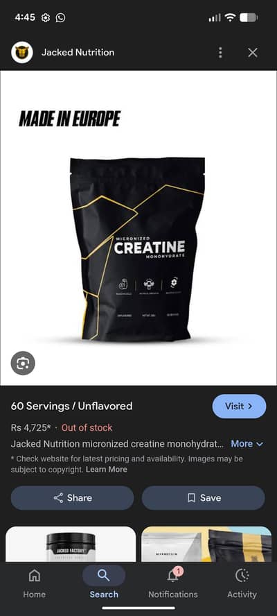 jacked nutrition creatine monohydrate