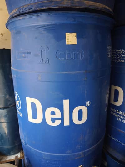 empty plastic Oil drums