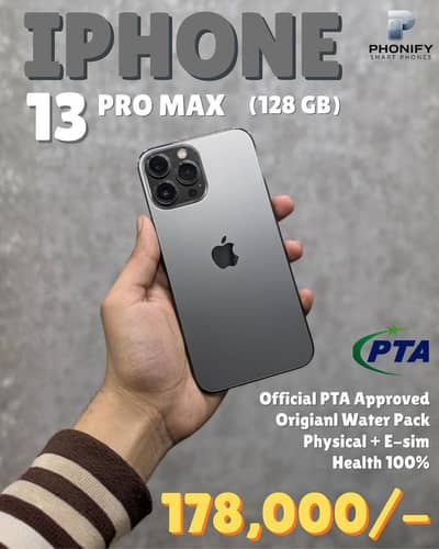 iPhone 13 Pro Max 128gb PTA Approved Waterpack