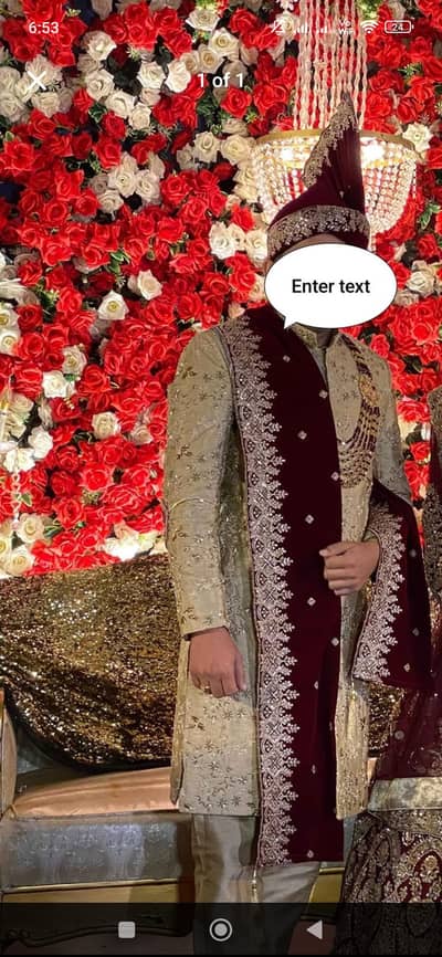 Imported Sherwani Full Set available
