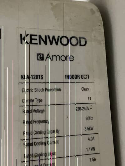 Kenwood 1 Ton AC (E-Amore Series – KEA-1201S) for Sale  NON INVERTER