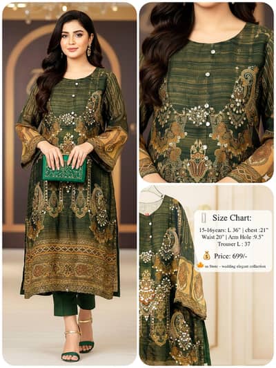 Stitched 2 Piece Fancy Dress