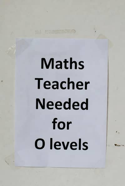 Maths HOME TEACHER NEEDED for O Levels