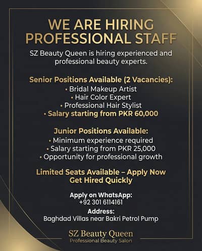 SZ Beauty Queen – Hiring Alert