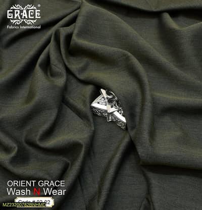 “Plain Green Wash & Wear Suit – Unstitched”