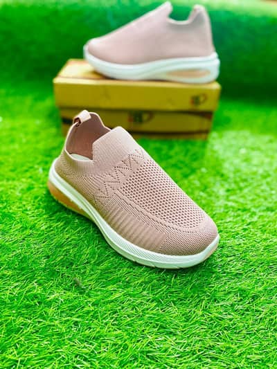 Pink Fabric Casual Shoes for Women -Available in Various Sizes"