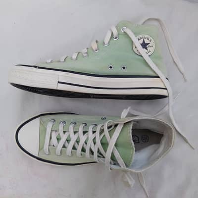 sage green high-tops (converse)