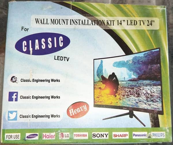 Wall Mounted Kit For LED TV 14"or 24"