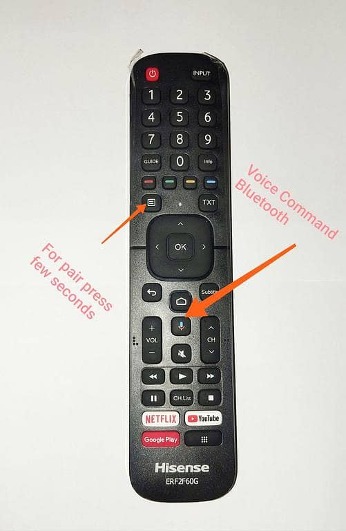 Original Hisence 4K Smart Tv Remote Control with Voice Commands