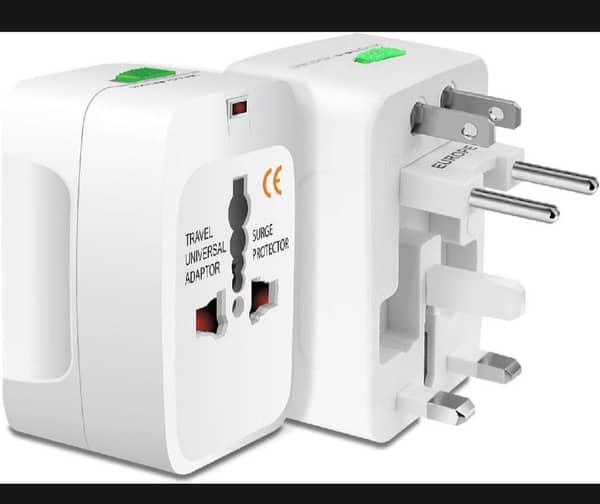 Power Plug Socket All-in-One World Adapter with USB Ports and Lock