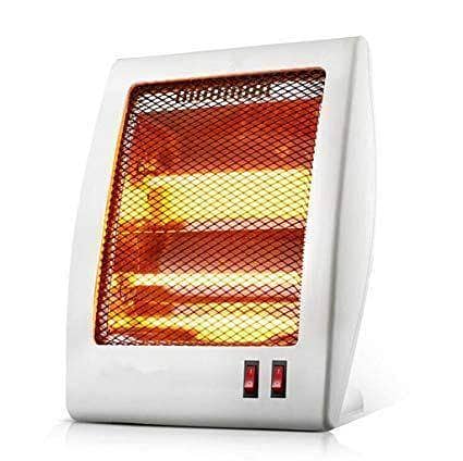 Electric Quartz Room Heater NSB-80A: 400W / 800W with 2 Halogen Rods, Adjustable Thermostat, Tip-Over and Overheat Protection