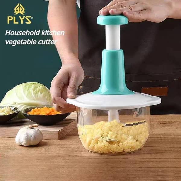 Hand Pat Food Processor Eater / Chopper Cutter / Handheld Vegetable Chopper, Mincer and Blender for Fruits, Onions, Meat, Ginger, Herbs, Garlic