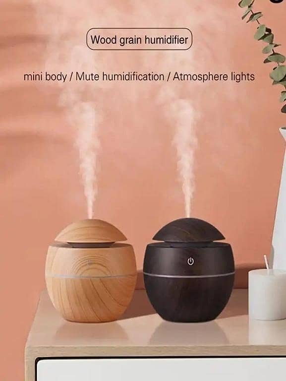 Portable Mini USB Humidifier for Car, Bedroom or Desk with LED Night Light