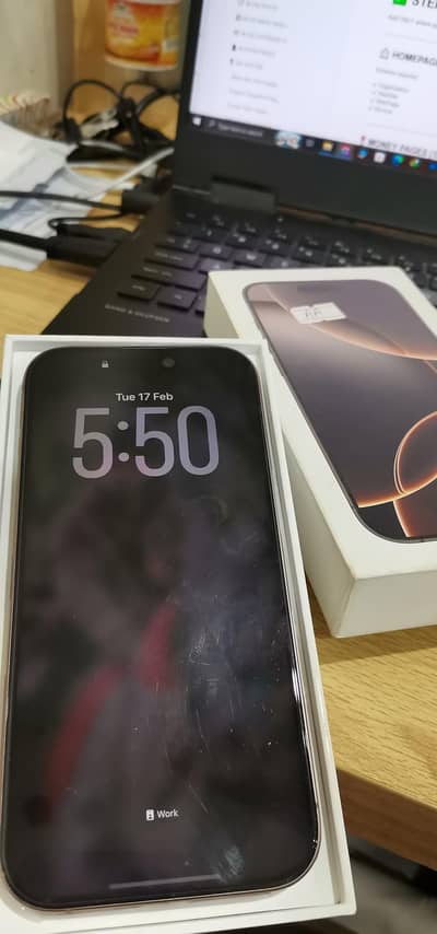 iPhone 16 pro desert titanium factory unlock 128 gb