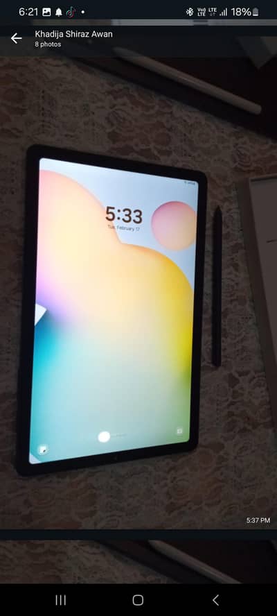 tab s6 lite just box open