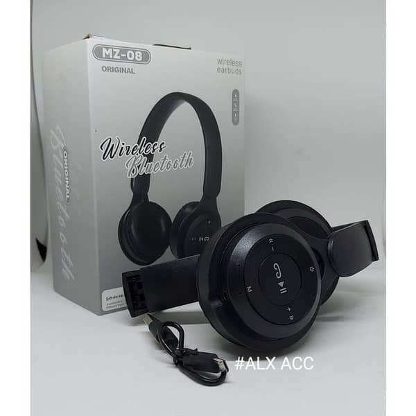 MZ-08 Wireless Bluetooth Stereo Headphones with 5.0, 10m Range and 400mAh Battery