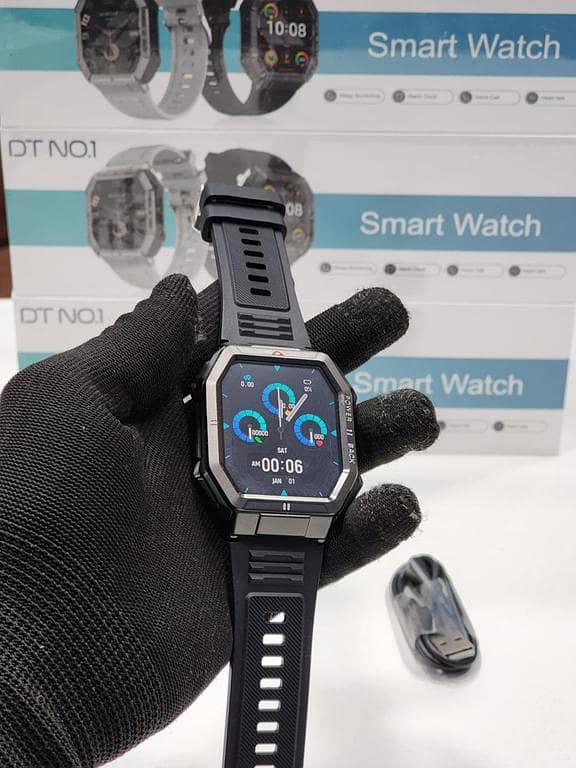DT NO 1 DT108 Sports Smartwatch with RTL8762DK Chip, 1.96" Display