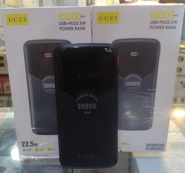 10,000mAh 22.5W Fast Charging Power Bank with Digital Display, USB + PD, UCCI UP-014