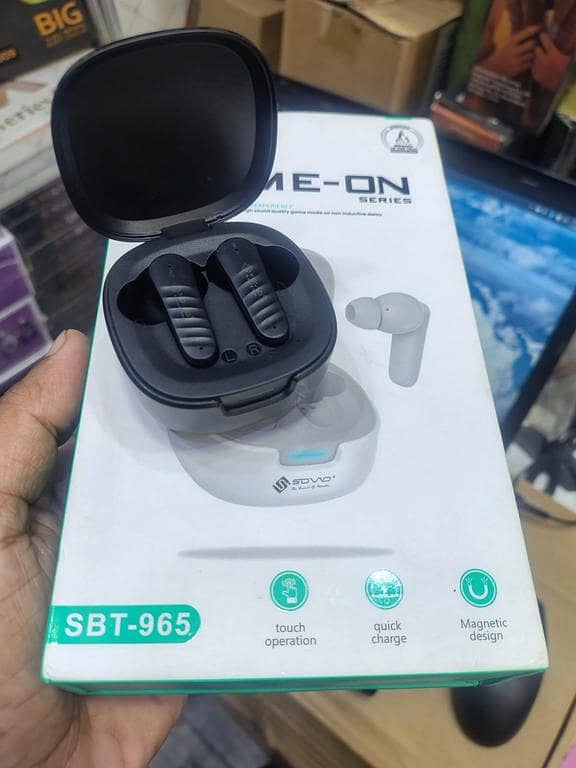 Sovo SBT-965 Game On Wireless Earbuds with Bluetooth 5.3, Long Battery & Gaming Mode
