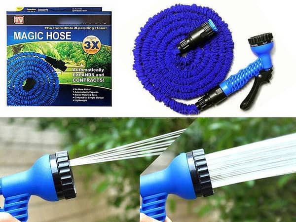 100ft Magic Expandable Garden Hose Pipe with Spray Gun for Garden and Car Wash