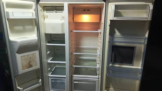 Haier fridge medium size double door good condition