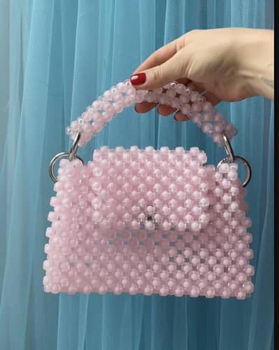 stylish beaded hand bags