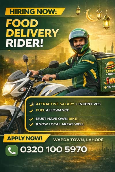 Jobs in Lahore | Delivery Job | Food Delivery | Restaurant Job