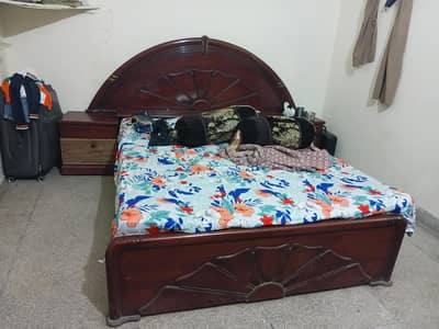 Bed with dressing table