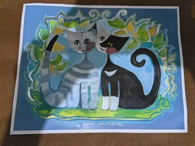 famous cat panting poster of ROSINA WACHTHEISTER